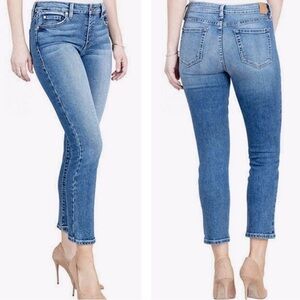 LEVEL 99 | High Rise Skinny Crop Jeans Nostalgic Blue, Size 6 / 28 Inseam 26 1/2